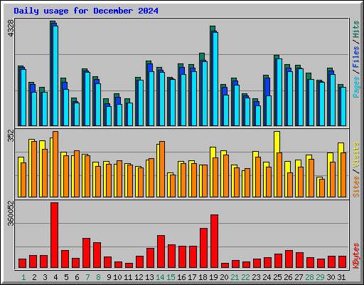 Daily usage for December 2024