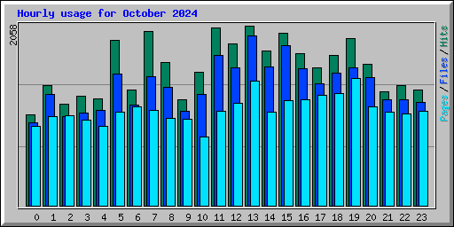 Hourly usage for October 2024